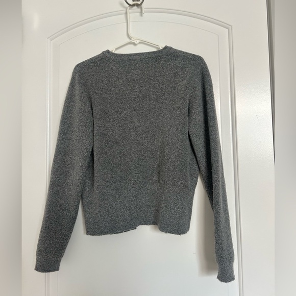 Zara grey minimalist silver bead button cardigan size small - Picture 2 of 12